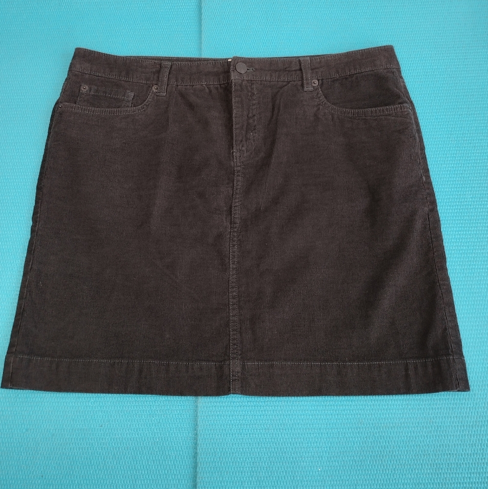 G.H Bass & Co. Womens Floral Corduroy Pencil Straight Mini Skirt Size 12